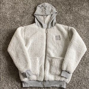 ivory ella sherpa zip up
